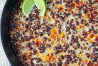 Bold Spicy Black Bean and Cheese Skillet