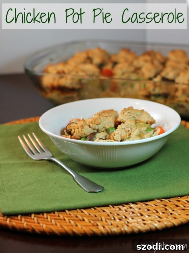 Delicious and Wholesome Chicken Pot Pie Casserole with Fresh Vegetables