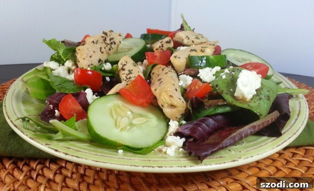 Grilled Greek Souvlaki Chicken Salad 2 Chicken Souvlaki Salad with a vibrant homemade dressing