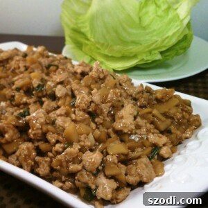 Asian Chicken Lettuce Wraps, ready to be served
