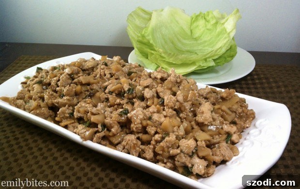 A serving of P.F. Chang's style Asian Chicken Lettuce Wraps