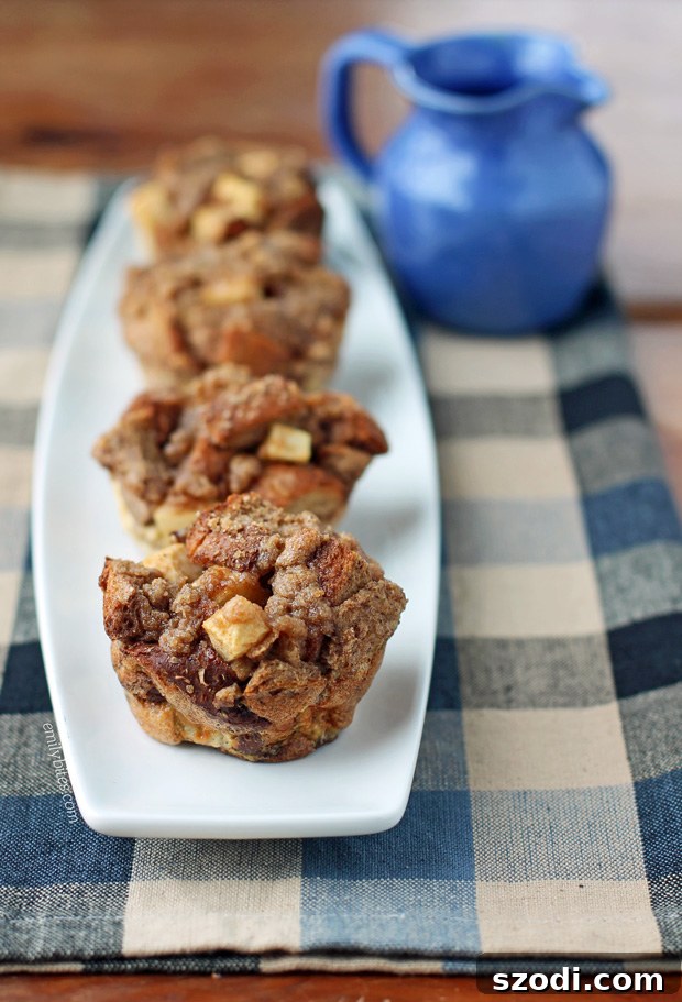 Apple Streusel French Toast Muffins