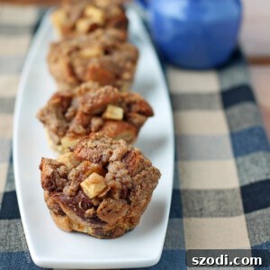 Apple Streusel French Toast Muffins