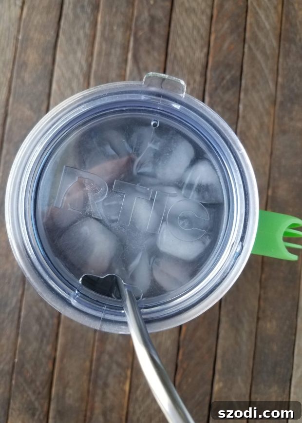 RTIC Tumbler with ice keeping drinks cold