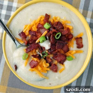 Hearty Slow Cooker Loaded Potato and Cauliflower Chowder 4 Slow Cooker Loaded Potato and Cauliflower Soup