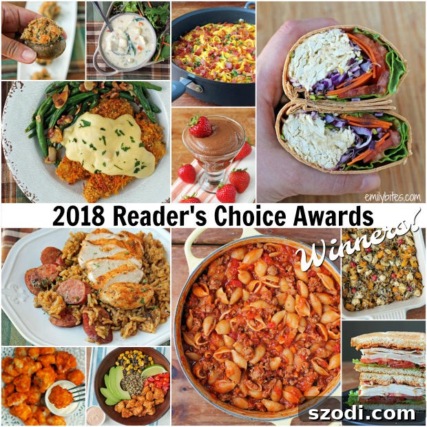 Celebrating the 2018 Reader's Choice Award Winners for Delicious Healthy Recipes