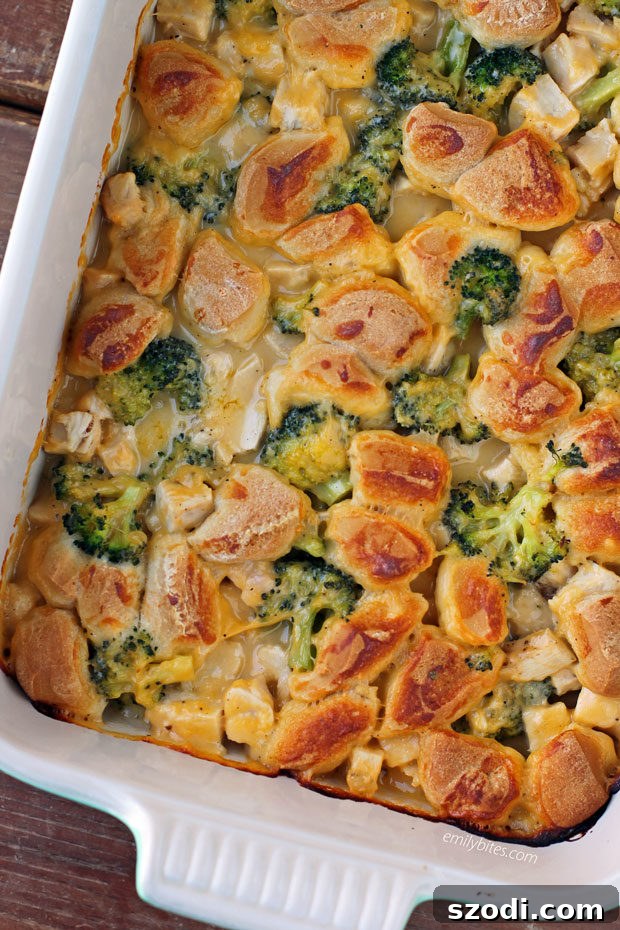 Bubble Up Cheesy Chicken and Broccoli Bake