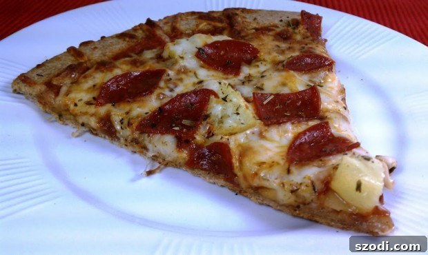 Homemade Pizza with Pepperoni and Pineapple Toppings