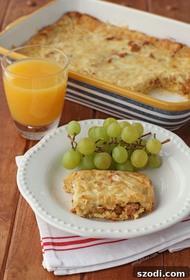 Spicy Sausage Pancake Bake