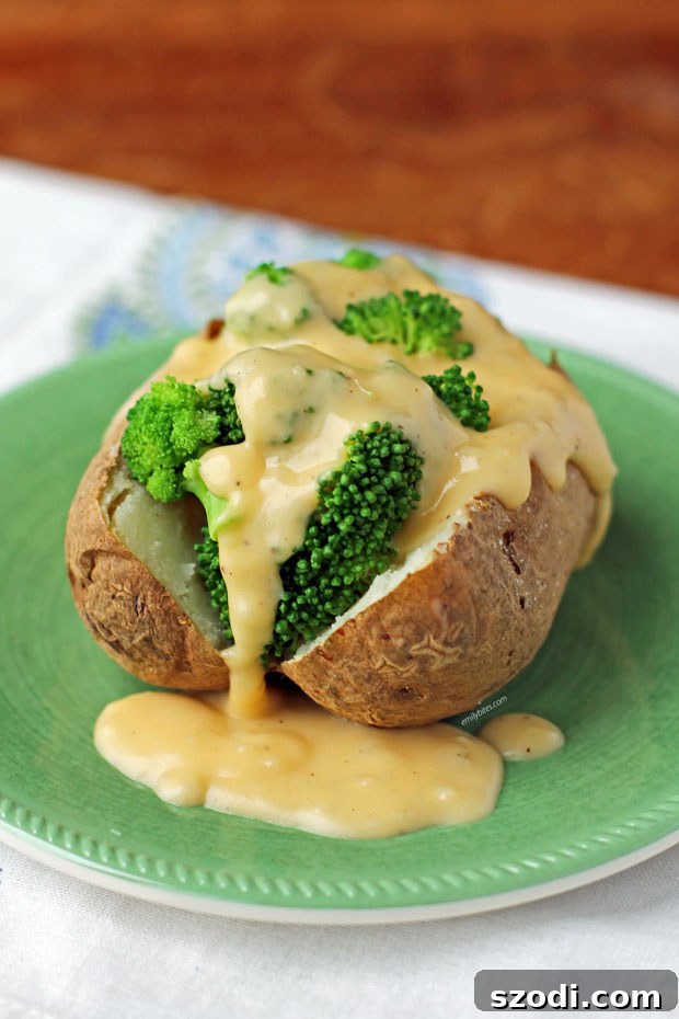 Broccoli Cheddar Stuffed Baked Potatoes