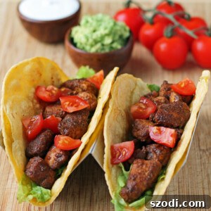 Easy Chicken Tacos in a taco holder