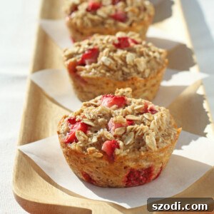 Grab-and-Go Strawberry Banana Oatmeal Cups 5 Strawberry Banana Baked Oatmeal Singles - Final Product
