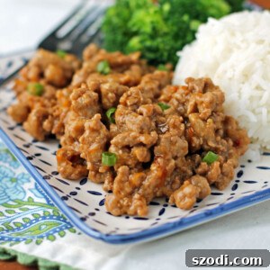 Orange Ground Turkey on a plate close up
