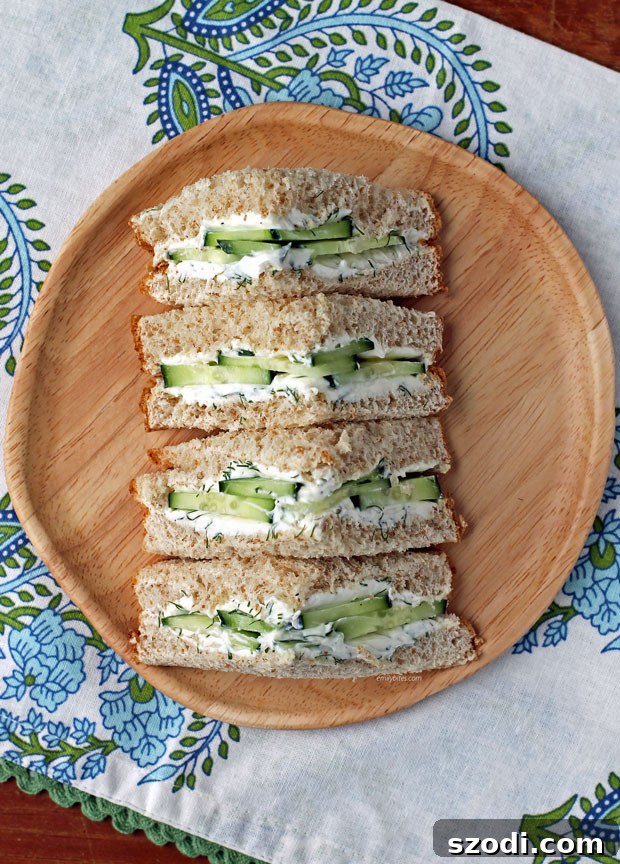 Cucumber Sandwich lined up