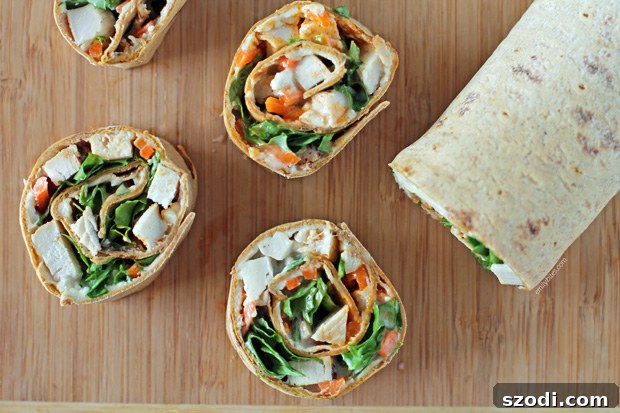 Buffalo Chicken Pinwheel Wraps