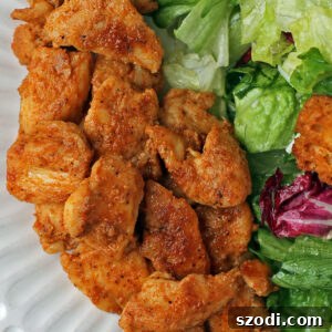 Brown Sugar Mustard Rubbed Chicken Bites close up