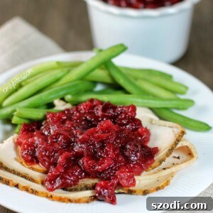 Slow Cooker Cranberry Sauce in a Bowl