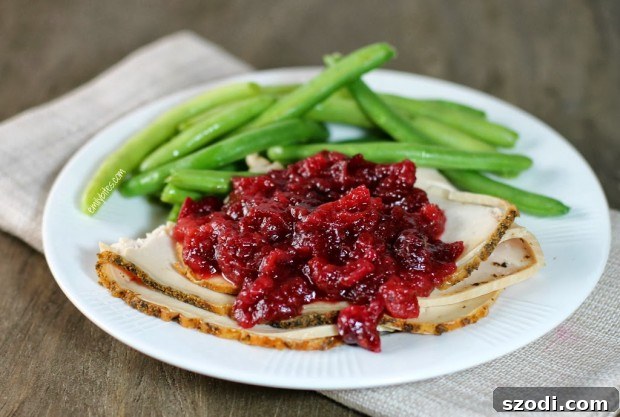 Slow Cooker Cranberry Sauce Ready to Serve