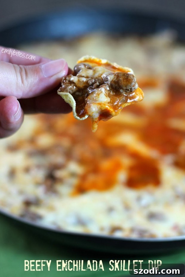Beefy Enchilada Skillet Dip
